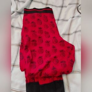 George Medium Red Pineapple sleep pants